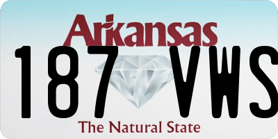 AR license plate 187VWS