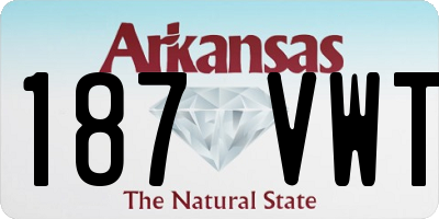 AR license plate 187VWT