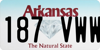 AR license plate 187VWW