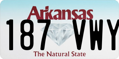 AR license plate 187VWY