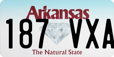 AR license plate 187VXA