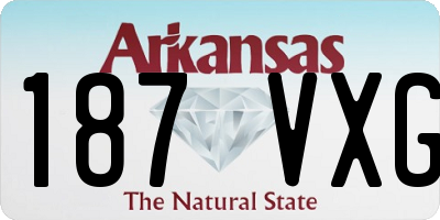 AR license plate 187VXG