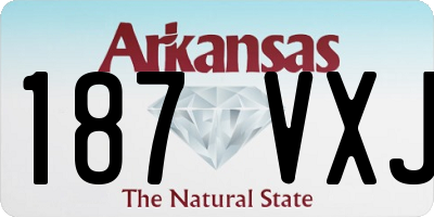 AR license plate 187VXJ