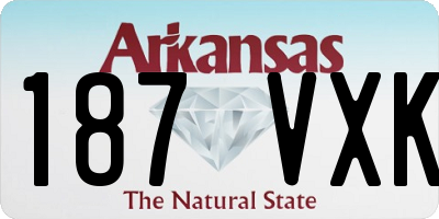 AR license plate 187VXK
