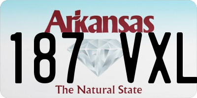 AR license plate 187VXL