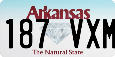 AR license plate 187VXM
