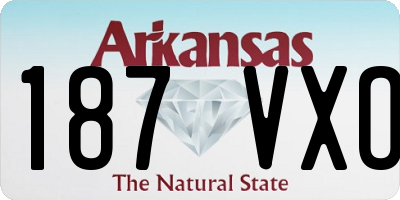 AR license plate 187VXO