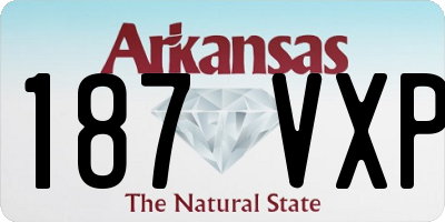 AR license plate 187VXP