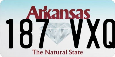 AR license plate 187VXQ