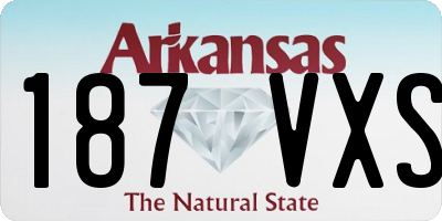 AR license plate 187VXS
