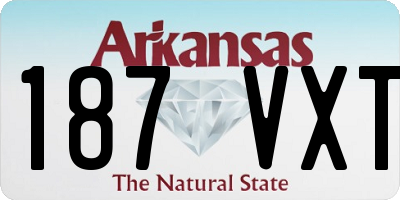 AR license plate 187VXT
