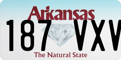 AR license plate 187VXV