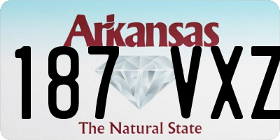 AR license plate 187VXZ