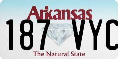 AR license plate 187VYC