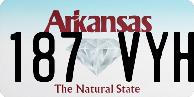 AR license plate 187VYH