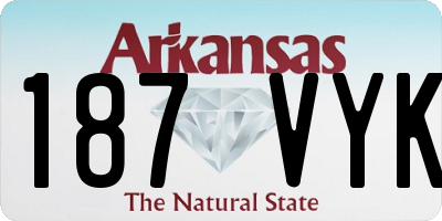 AR license plate 187VYK