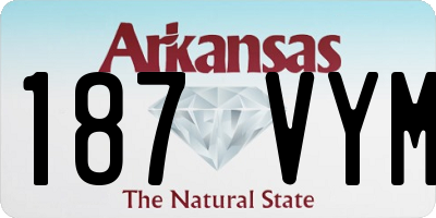 AR license plate 187VYM