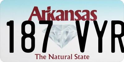 AR license plate 187VYR