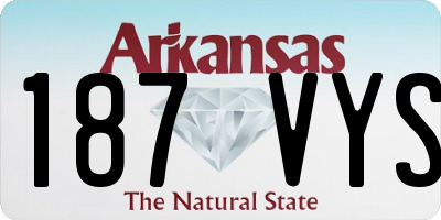 AR license plate 187VYS