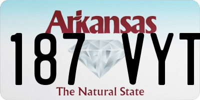 AR license plate 187VYT