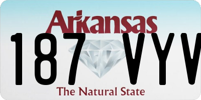 AR license plate 187VYV