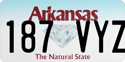AR license plate 187VYZ