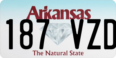 AR license plate 187VZD