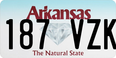 AR license plate 187VZK