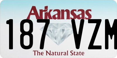 AR license plate 187VZM