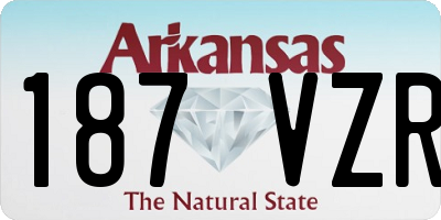 AR license plate 187VZR