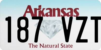 AR license plate 187VZT