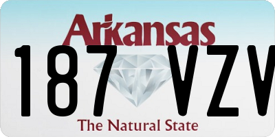 AR license plate 187VZV