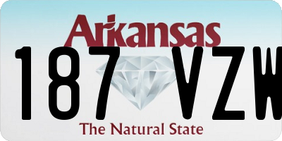 AR license plate 187VZW