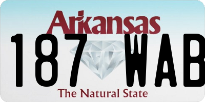 AR license plate 187WAB