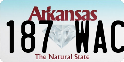 AR license plate 187WAC