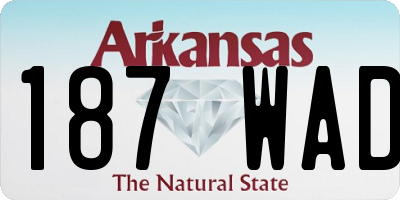AR license plate 187WAD