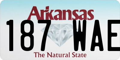 AR license plate 187WAE