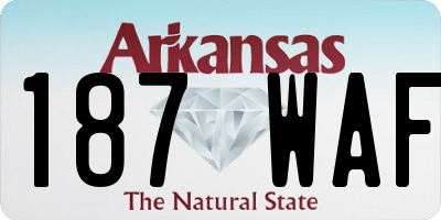AR license plate 187WAF