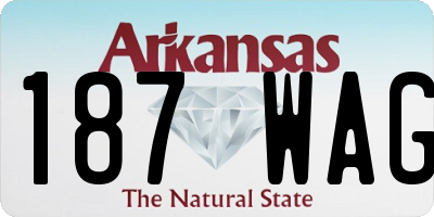 AR license plate 187WAG