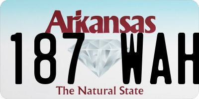 AR license plate 187WAH