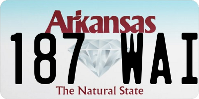 AR license plate 187WAI