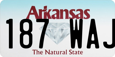 AR license plate 187WAJ