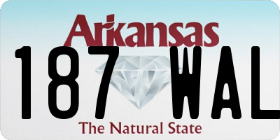 AR license plate 187WAL