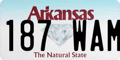 AR license plate 187WAM