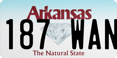 AR license plate 187WAN