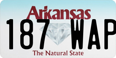 AR license plate 187WAP