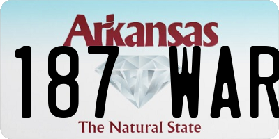 AR license plate 187WAR