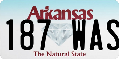 AR license plate 187WAS