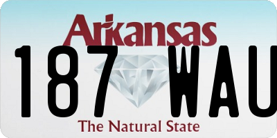AR license plate 187WAU