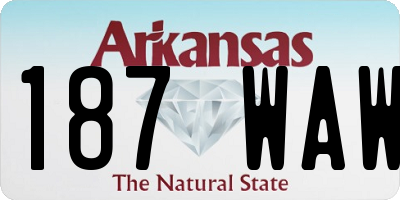 AR license plate 187WAW